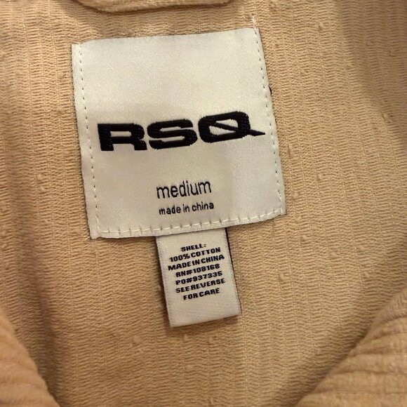 RSQ Corduroy Cropped Raw Edge Shacket Size Medium - Picture 6 of 6